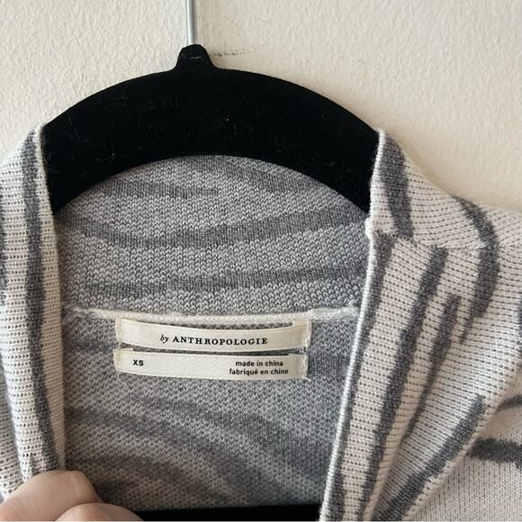 Anthropologie Lizzie Mock Neck Zebra Sweater - Picture 4 of 5